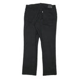 JECKERSON Womens Cotton Blend Black Regular Leg Trousers W30 L28 Zip Closure