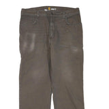 CARHARTT Mens Jeans Brown Regular Straight Denim Medium W36 L32 Relaxed Fit Zip