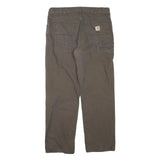 CARHARTT Mens Jeans Brown Regular Straight Denim Medium W36 L32 Relaxed Fit Zip