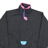 G-4000 Womens Black Pink Purple Zip Jacket L Polyester Plain Sporty Casual
