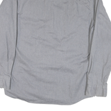 WRANGLER Mens Grey Plain Cotton Blend Shirt M Classic Button-Down Long Sleeve