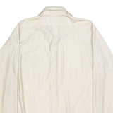 VAN HEUSEN Mens Cream Plain Shirt L Long Sleeve Button Cotton Blend