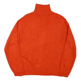 Mens Orange Sweatshirt Roll Neck S Plain Pullover Polyester Blend Casual Wear