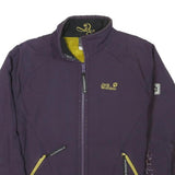 JACK WOLFSKIN Womens Purple & Yellow Outdoor Jacket M Polyester Blend Zip
