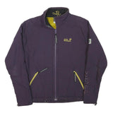 JACK WOLFSKIN Womens Purple & Yellow Outdoor Jacket M Polyester Blend Zip