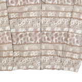 TEDDI Womens Beige & Brown Animal Print Zip Jacket L Polyester Cozy
