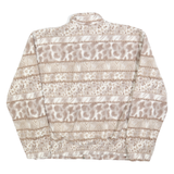 TEDDI Womens Beige & Brown Animal Print Zip Jacket L Polyester Cozy