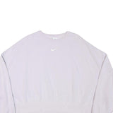 NIKE Womens Purple Crew Neck XL Cotton Blend Sweatshirt Cropped Casual