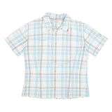 MAMMUT Womens Blue & Beige Checked Shirt L Cotton Blend Lightweight Casual