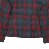 Le Suit Womens Red & Green Checked Double Breasted Petite Cotton Blend Jacket UK