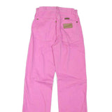 WRANGLER Womens Pink Regular Straight Denim Jeans W24 L29 Classic Fit Zip