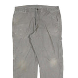 DICKIES Mens Relaxed Grey Cotton Blend Jeans W36 L30 Workwear Zip Closure