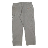 DICKIES Mens Relaxed Grey Cotton Blend Jeans W36 L30 Workwear Zip Closure