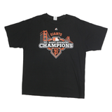 MAJESTIC Mens Black Giants XL Short Sleeve Crew Neck Graphic T-Shirt NL West