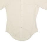CAREER CLUB Mens Cream Short Sleeve Shirt S Casual Classic Office Wear