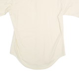 CAREER CLUB Mens Cream Short Sleeve Shirt S Casual Classic Office Wear