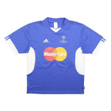 ADIDAS Mens Blue & White UEFA Champions League Football Shirt M Short Sleeve