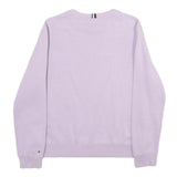 TOMMY HILFIGER Womens Lilac Sweatshirt S Casual Cotton Blend Crew Neck Pullover