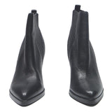 MARC FISHER Womens Black Leather Ankle Boots UK 4 Stylish Comfort Block Heel