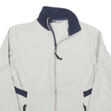 THE NORTH FACE Womens White & Navy Zip Jacket M Polyester Blend Plain Outdoor