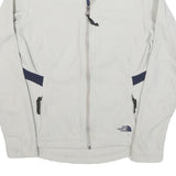 THE NORTH FACE Womens White & Navy Zip Jacket M Polyester Blend Plain Outdoor