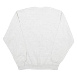 JERZEES Mens Grey Saint Christine's Crest Crew Neck L Sweatshirt Cotton Blend