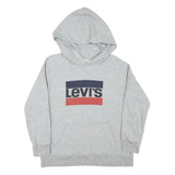 LEVI'S Mens Grey Hoodie M Cotton Blend Pullover Hooded Sweatshirt Casual