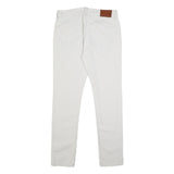 ALL SAINTS Mens Slim White Jeans Cotton Button W30 L31 Stylish Casual Wear