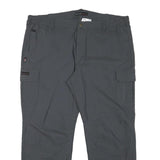 EDMONTE Mens Grey Polyester Blend Regular Fit Straight Leg Trousers W40 L27