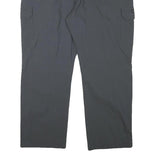 EDMONTE Mens Grey Polyester Blend Regular Fit Straight Leg Trousers W40 L27