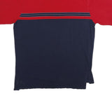 POLO RALPH LAUREN Mens Red & Navy Short Sleeve Plain L Cotton Blend Polo Shirt