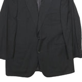 PIATTELLI Mens Black Wool Tailored Jacket XL Button Classic Formal Blazer