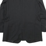 PIATTELLI Mens Black Wool Tailored Jacket XL Button Classic Formal Blazer