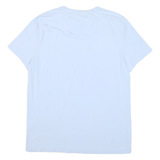 NAUTICA Mens Light Blue & Navy Logo Graphic T-Shirt L Short Sleeve Crew Neck