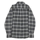 JACHS Mens Black & White Check Shirt L Cotton Long Sleeve Button Closure Casual