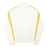 PUMA Mens White & Yellow Sports Logo Zip Jacket S Polyester Blend Track