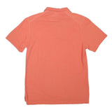 REEBOK Mens Coral Orange Polo Shirt M Cotton Blend Short Sleeve Plain Casual