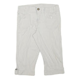 STLE AND CO Womens Shorts White Casual L W34 Button Pocket Cotton Blend