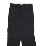 DICKIES Mens Black Regular Fit Straight Leg Trousers W32 L30 Workwear Cargo