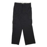 DICKIES Mens Black Regular Fit Straight Leg Trousers W32 L30 Workwear Cargo