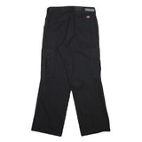DICKIES Mens Black Regular Fit Straight Leg Trousers W32 L30 Workwear Cargo