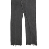 LEVI'S 505 Mens Jeans Black Regular Straight Denim Medium W26 L31 Frayed Hem