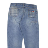 DICKIES Mens Jeans Blue Regular Regular Denim Medium W38 L30 Workwear Zip
