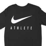 NIKE Mens Black Athlete T-Shirt M Short Sleeve Crew Neck Cotton Blend Graphic
