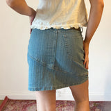 Eurguilio Mini Denim Skirt - 27W UK 8 Blue Cotton