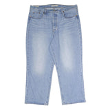 LEVI'S Ribcage Straight Ankle Womens Jeans Blue Relaxed Straight Denim Light W38