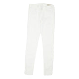 ALL SAINTS Womens White Regular Skinny Denim Jeans Cotton Blend W26 L29 Stylish