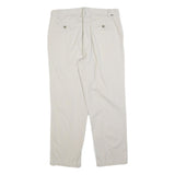 NAUTICA Mens Regular Fit Beige Cotton Blend Trousers W34 L30 Classic Zip Closure