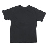 CHAMPION Mens Black Graphic T-Shirt M Short Sleeve Crew Neck Cotton Blend