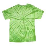 GILDAN Mens Green Tie Dye Wolf Graphic T-Shirt L Short Sleeve Crew Neck